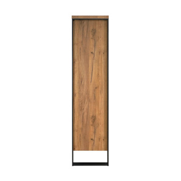 Buffet haut 4 niches 2 portes pieds métal Ron - Le Dépôt Bailleul