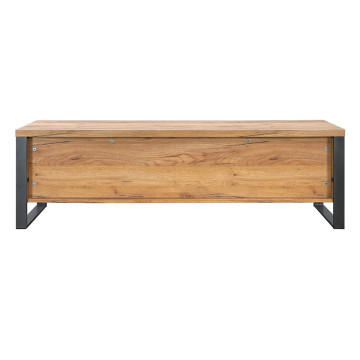 Meuble TV 2 portes 2 tiroirs pieds métal Ron - Le Dépôt Bailleul