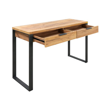 Console 2 tiroirs pieds métal Ron - Le Dépôt Bailleul