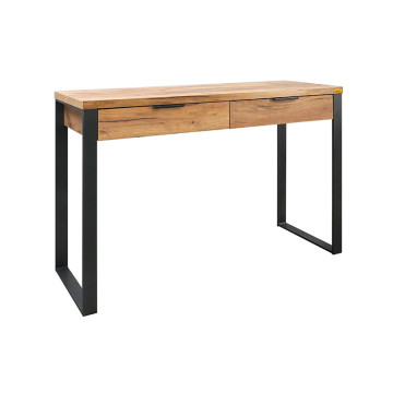 Console 2 tiroirs pieds métal Ron - Le Dépôt Bailleul