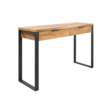 Console 2 tiroirs pieds métal Ron - Le Dépôt Bailleul