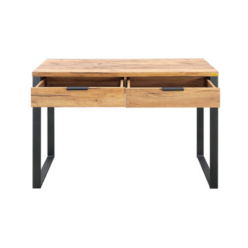 Console 2 tiroirs pieds métal Ron - Le Dépôt Bailleul