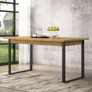 Table à manger pieds métal 152 cm Ron - Le Dépôt Bailleul