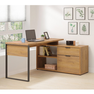 Bureau d'angle 2 cases 1 tiroir 1 porte Ron - Le Dépôt Bailleul