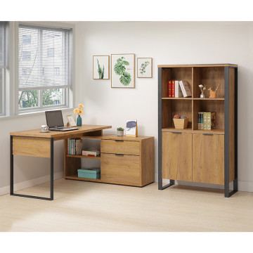 Bureau d'angle 2 cases 1 tiroir 1 porte Ron - Le Dépôt Bailleul