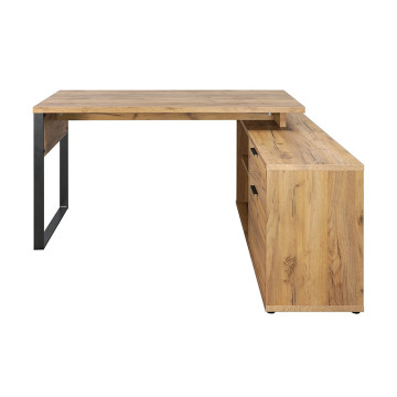 Bureau d'angle 2 cases 1 tiroir 1 porte Ron - Le Dépôt Bailleul