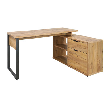 Bureau d'angle 2 cases 1 tiroir 1 porte Ron - Le Dépôt Bailleul