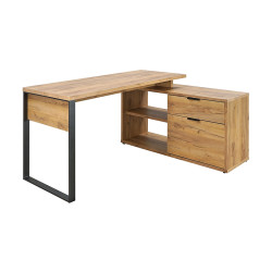 Bureau d'angle 2 cases 1 tiroir 1 porte Ron - Le Dépôt Bailleul