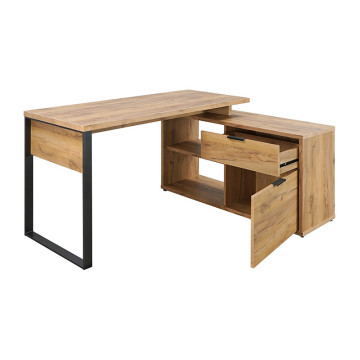 Bureau d'angle 2 cases 1 tiroir 1 porte Ron - Le Dépôt Bailleul