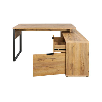 Bureau d'angle 2 cases 1 tiroir 1 porte Ron - Le Dépôt Bailleul
