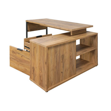Bureau d'angle 2 cases 1 tiroir 1 porte Ron - Le Dépôt Bailleul