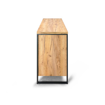 Buffet 2 portes 2 tiroirs pieds métal Ron - Le Dépôt Bailleul