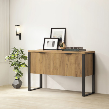 Buffet 2 portes pieds métal Ron - Le Dépôt Bailleul