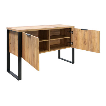 Buffet 2 portes pieds métal Ron - Le Dépôt Bailleul