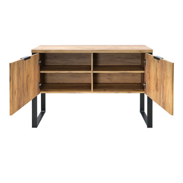 Buffet 2 portes pieds métal Ron - Le Dépôt Bailleul