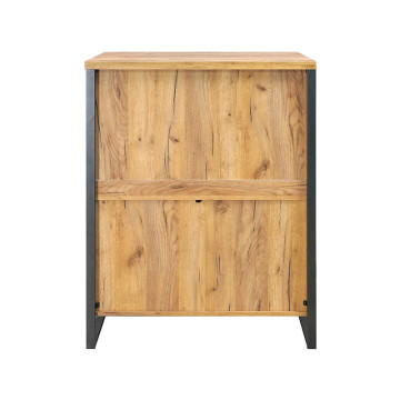 Commode 4 tiroirs pieds métal Ron - Le Dépôt Bailleul