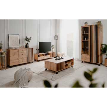 Salle à manger Medan coloris chêne artisan - Le Dépôt Bailleul