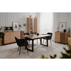 Salle à manger Medan coloris chêne artisan - Le Dépôt Bailleul