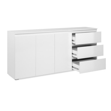Buffet 3 tiroirs 3 tiroirs blanc Capetown - Le Dépôt Bailleul