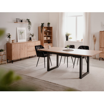 Salle à manger Korsika coloris chêne artisan - Le Dépôt Bailleul