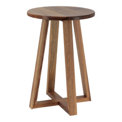 Tabouret avec pieds en bambou & plateau acacia- Le Dépôt Bailleul