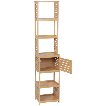 Colonne de rangement 1 porte bambou Trinidad - Le Dépôt Bailleul