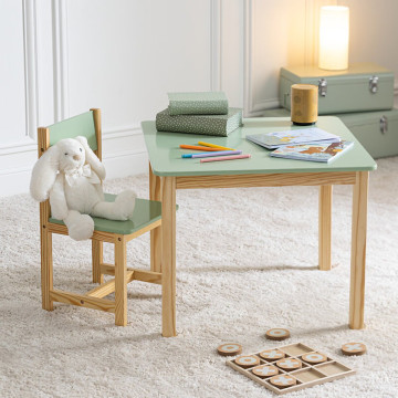 Table enfant Classic vert Atmosphera - Le Dépôt Bailleul