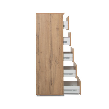 Commode fine 5 tiroirs Image naturel  - Le Dépôt Bailleul