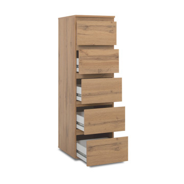 Commode fine 5 tiroirs Image naturel  - Le Dépôt Bailleul