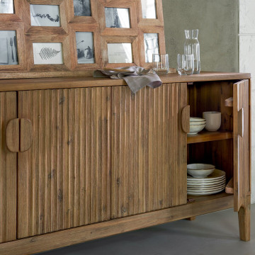 Buffet 4 portes acacia Sabor Atmosphera - Le Dépôt Bailleul