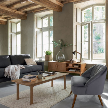 Meuble TV 2 portes 2 niches Sabor Atmosphera - Le Dépôt Bailleul