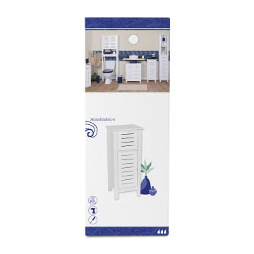 Meuble bas 1 porte 1 tiroir blanc Santorin - Le Dépôt Bailleul