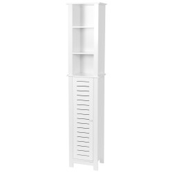 Colonne salle de bain 1 porte 3 niches blanc Santorin - Le Dépôt Bailleul