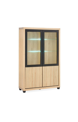 Vitrine 2 + 2 portes chêne...