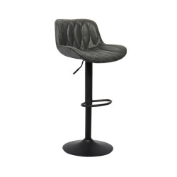 Tabouret de bar réglable Lola PU noir - Le Dépôt Bailleul