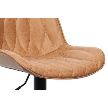 Tabouret de bar réglable Lola PU cognac - Le Dépôt Bailleul