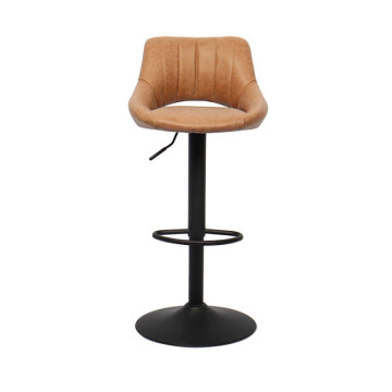 Tabouret de bar réglable Bella PU cognac - Le Dépôt Bailleul
