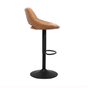 Tabouret de bar réglable Bella PU cognac - Le Dépôt Bailleul
