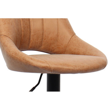 Tabouret de bar réglable Bella PU cognac - Le Dépôt Bailleul