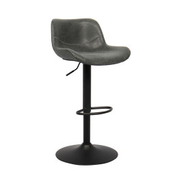 Tabouret de bar réglable Tilda PU noir - Le Dépôt Bailleul