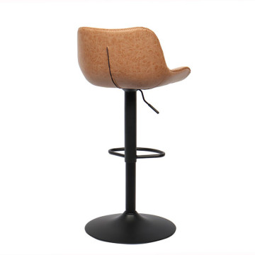 Tabouret de bar réglable Tilda PU cognac - Le Dépôt Bailleul
