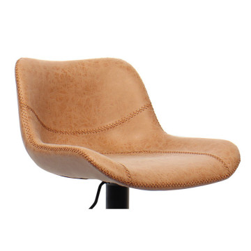 Tabouret de bar réglable Tilda PU cognac - Le Dépôt Bailleul