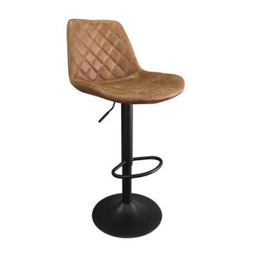 Tabouret de bar réglable Madrid PU cognac - Le Dépôt Bailleul