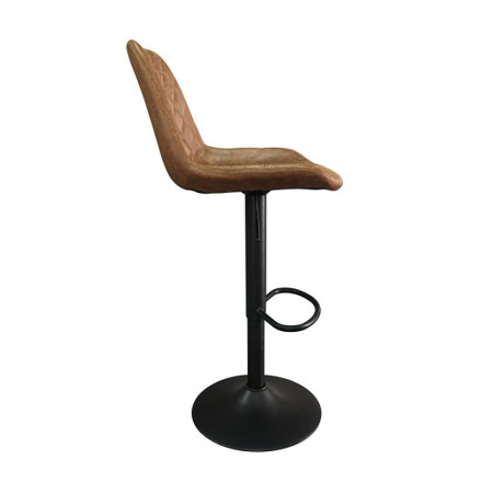 Tabouret de bar réglable Madrid PU cognac - Le Dépôt Bailleul