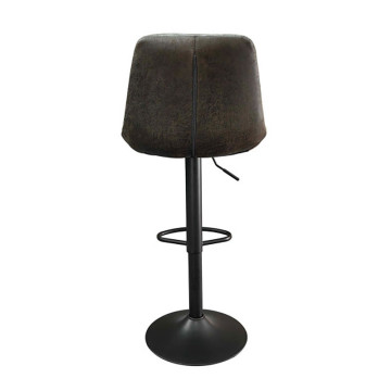 Tabouret de bar réglable Madrid PU brun foncé - Le Dépôt Bailleul