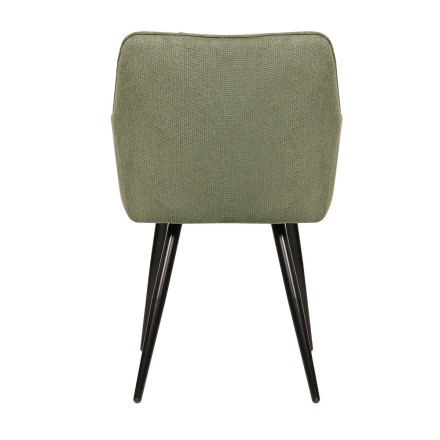 Chaise repas Rio vert pieds métal noir Takasit - Le Dépôt Bailleul