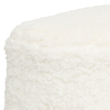 Tabouret d'appoint Inuit bouclette blanc Atmosphera - Le Dépôt Bailleul