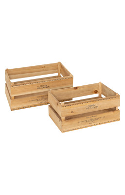 Lot de 2 cagettes bois...