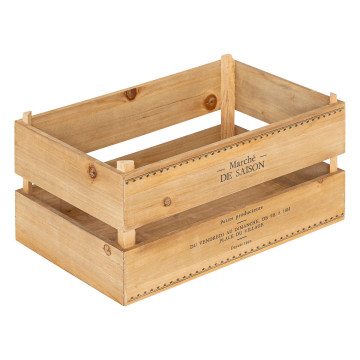 Lot de 2 cagettes bois Little cottage Atmosphera - Le Dépôt Bailleul