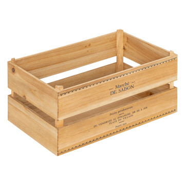 Lot de 2 cagettes bois Little cottage Atmosphera - Le Dépôt Bailleul